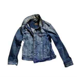 Levis Jean Vintage 80s Denim Jacket Womens Small Blue Grunge Trucker Hippie